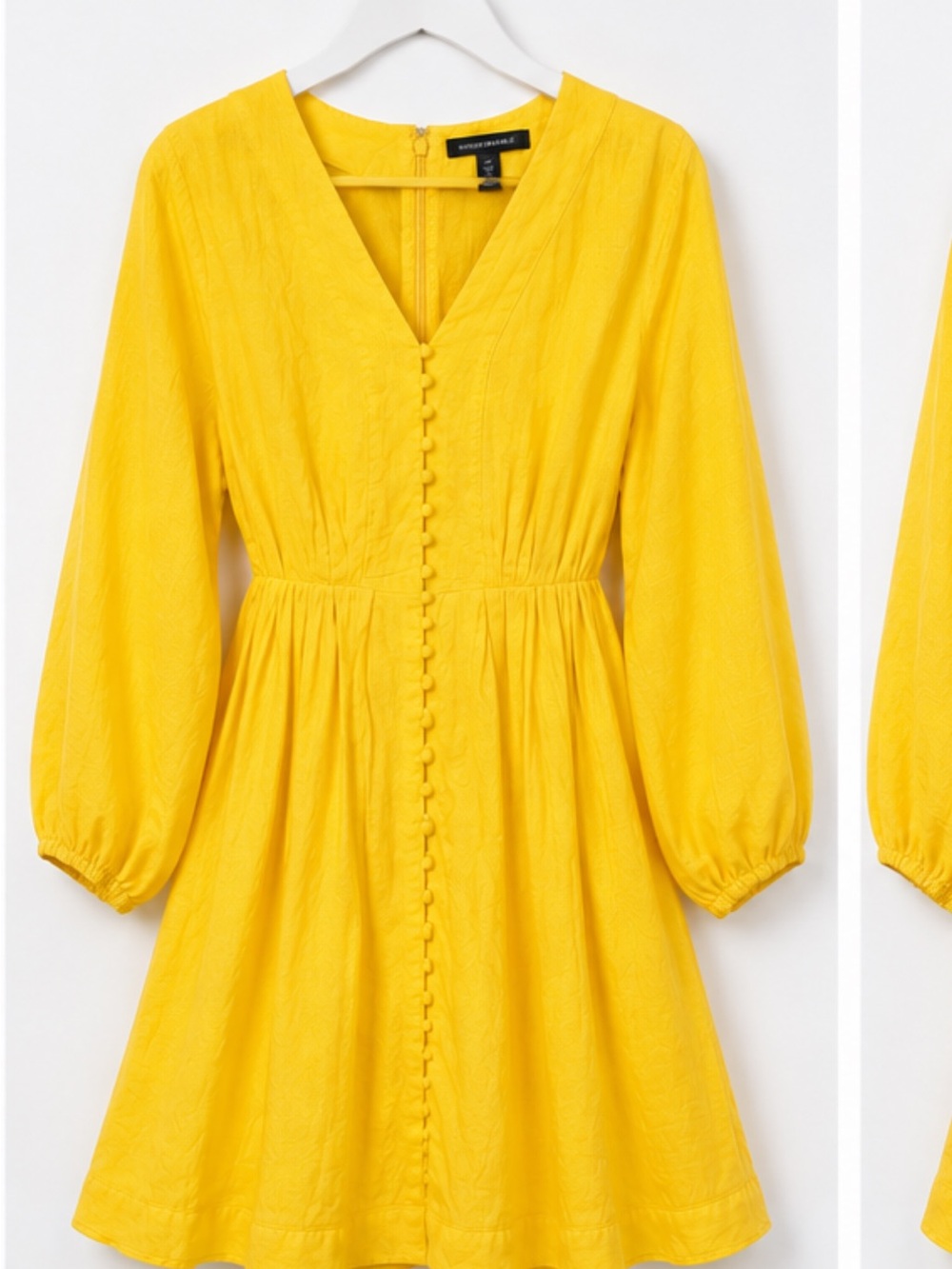 Banana Republic Yellow 100% Linen Mini Dress | XXS | Like New